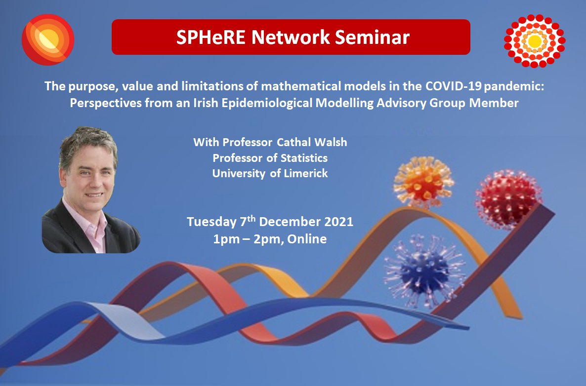 SPHeREprogramme's tweet photo. Make sure to sign up for our upcoming online SPHeRE Network Seminars on Monday 6th and Tuesday 7th December at 1pm-2pm:
👉https://t.co/ghdUEbR52z
#SPHeREProgramme #SPHeRESeminar21 #Seminar #EarlyCareerResearchers #EpidemiologicalModelling #COVID19 https://t.co/Oviwql9qKs