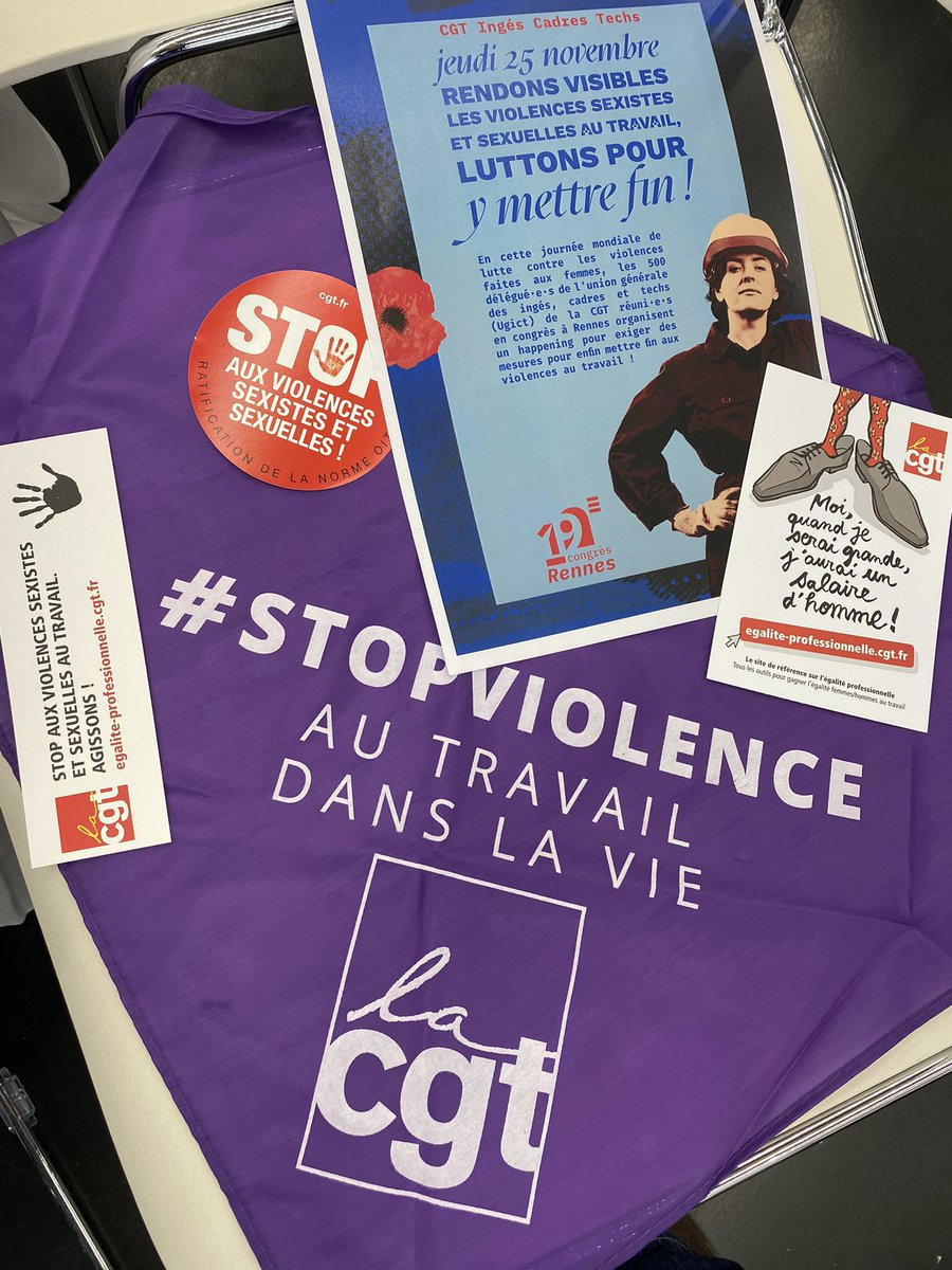 JacGuilbert's tweet photo. journée internationale de lutte contre les violences faites aux femmes #UGICT #congresUgict #19congresUgict #cgt #rennes https://t.co/qIu0c3GRS4