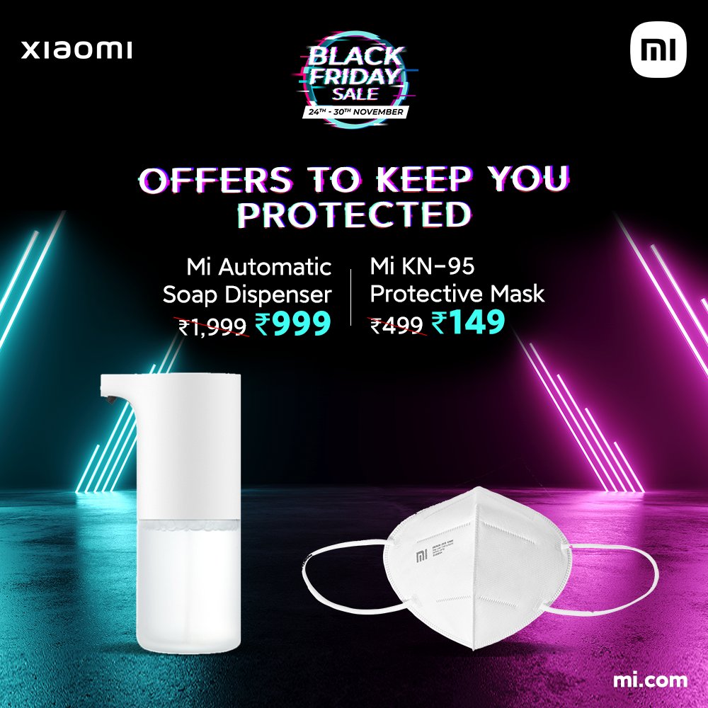 XiaomiIndia's tweet photo. Fabulous discounts on hygiene essentials at the #BlackFridaySale. Don't pass up on this one! 

Head here: 
https://t.co/9bdR7lJEzS https://t.co/6CPiqL4Cme