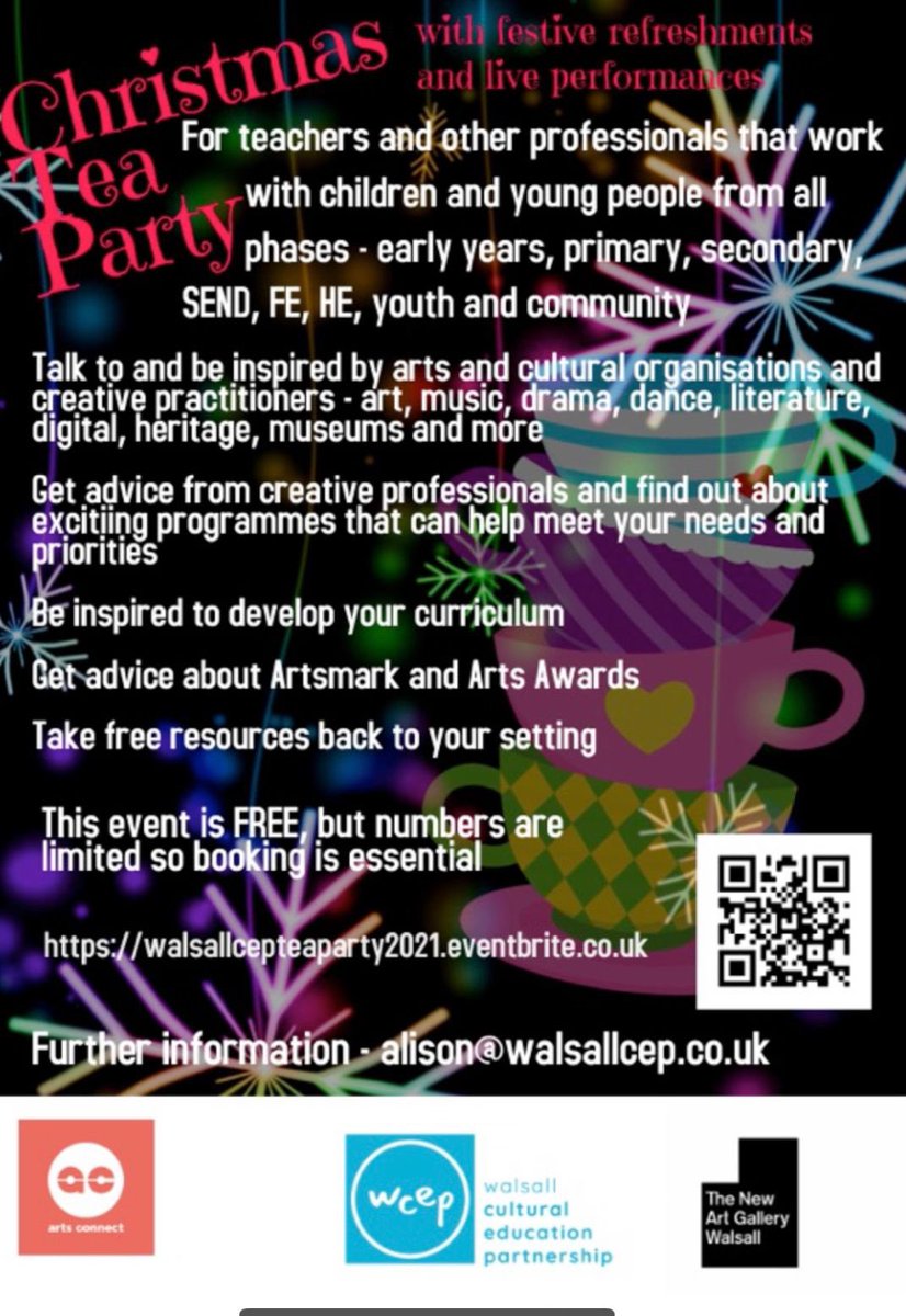 Don’t forget to book a place at our Christmas Tea Party on Thursday 2nd December 🎄 bit.ly/3w97W6J
