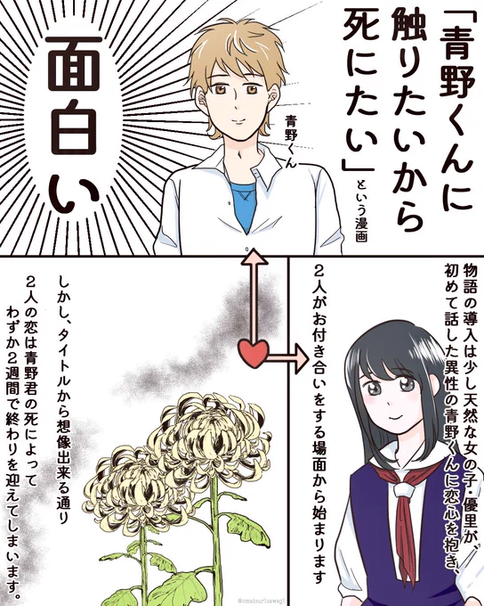 (……聞こえますか……今あなたの心に直接呼びかけています……「青野くんに触りたいから死にたい」を読むのです…今ならコミックDAYSで41話まで無料です…ホラーラブストーリーが面白過ぎるので…読んで下さい…)

というわけでプレゼン漫画です。 