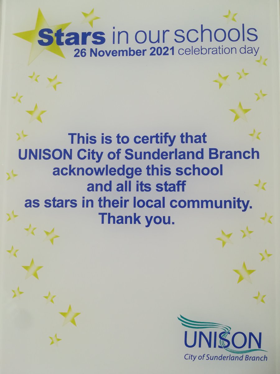 Congratulations to all staff connected with St Anthony's and in particular Robina from our catering team who was presented with a hamper by <a href="/UnisonCityOfSun/">UNISON City of Sunderland</a>
as part of the "Stars in Our Schools"
#StarsInOurSchools 
<a href="/NorthernUNISON/">UNISON Northern</a>
 <a href="/unisontheunion/">UNISON - UK's largest union</a>