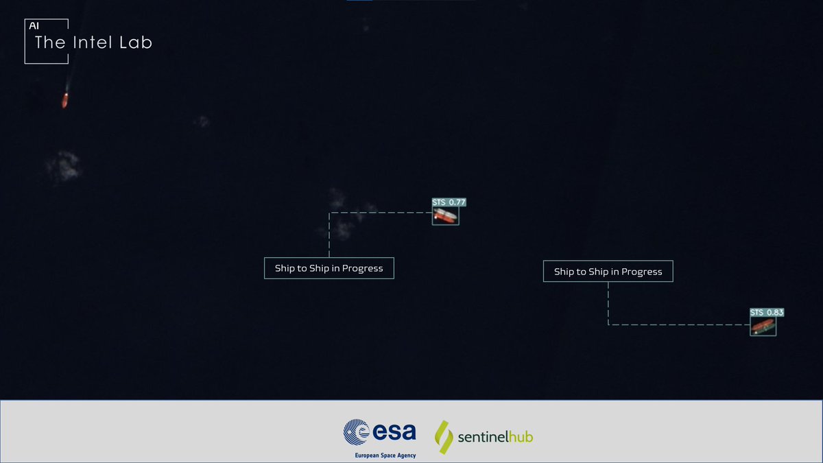 TheIntelLab's tweet image. Dark Ship Detection using @CopernicusEU @sentinel_hub  Sentinel-2 images and Computer vision. Spotting dark vessels engaged in potentially illegal STS is now easier. #AI #IMINT #TheIntelLab