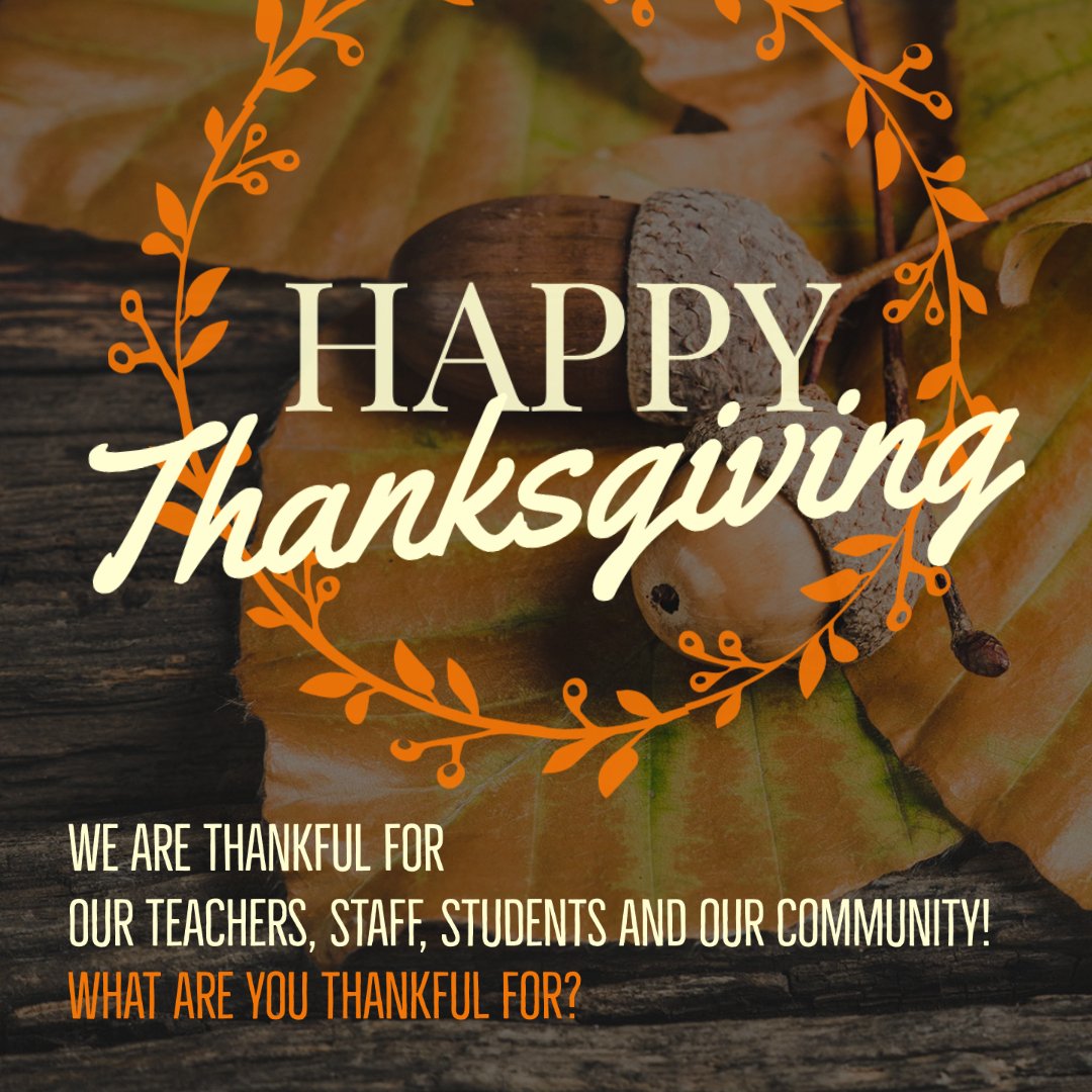 NorwalkSchools's tweet photo. We are so thankful for our Warrior community! Wishing all of our students, teachers and staff a Happy Thanksgiving! 🦃🍂#whatareyouthankfulfor https://t.co/wB3wKviXOb