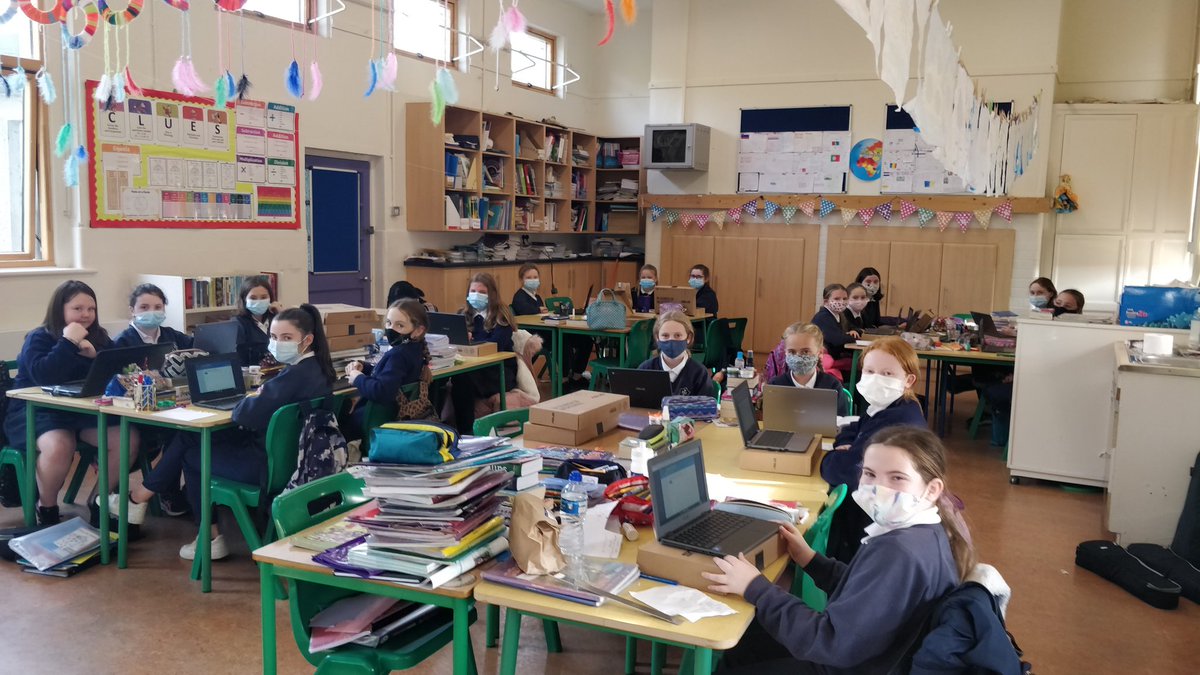 5th and 6th class are taking part in @TechWeekIRL Bebras Challenge today in school!