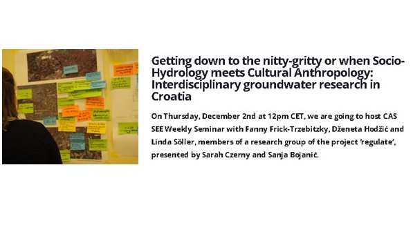 Exciting! As part of the series <a href="/cas_see_uniri/">Center for Advanced Studies - South East Europe</a>  seminars with guests, @dznta_h, Linda &amp; <a href="/fanny_frick/">Fanny Frick-Trzebitzky</a> are giving an interactive talk about challenges and methodological opportunities that emerge from conducting interdisciplinary groundwater research. 
👉cas.uniri.hr/cas-see-semina…