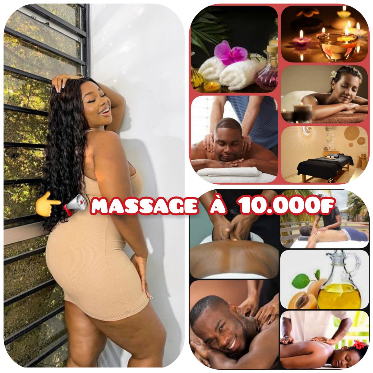 dakar_jet's tweet photo. Tel☎️: 77 016 24 25 / 76 542 55 48
👉🚨BIG PROMO: 10.000F MASSAGE BO BEGUE faites vous plaisir c'est important pour lutter contre le stress.
Lâcher prise et offrez vous une bonne séance de massage.
le massage détend le corps et l'esprit. https://t.co/nI9OZASpBm
