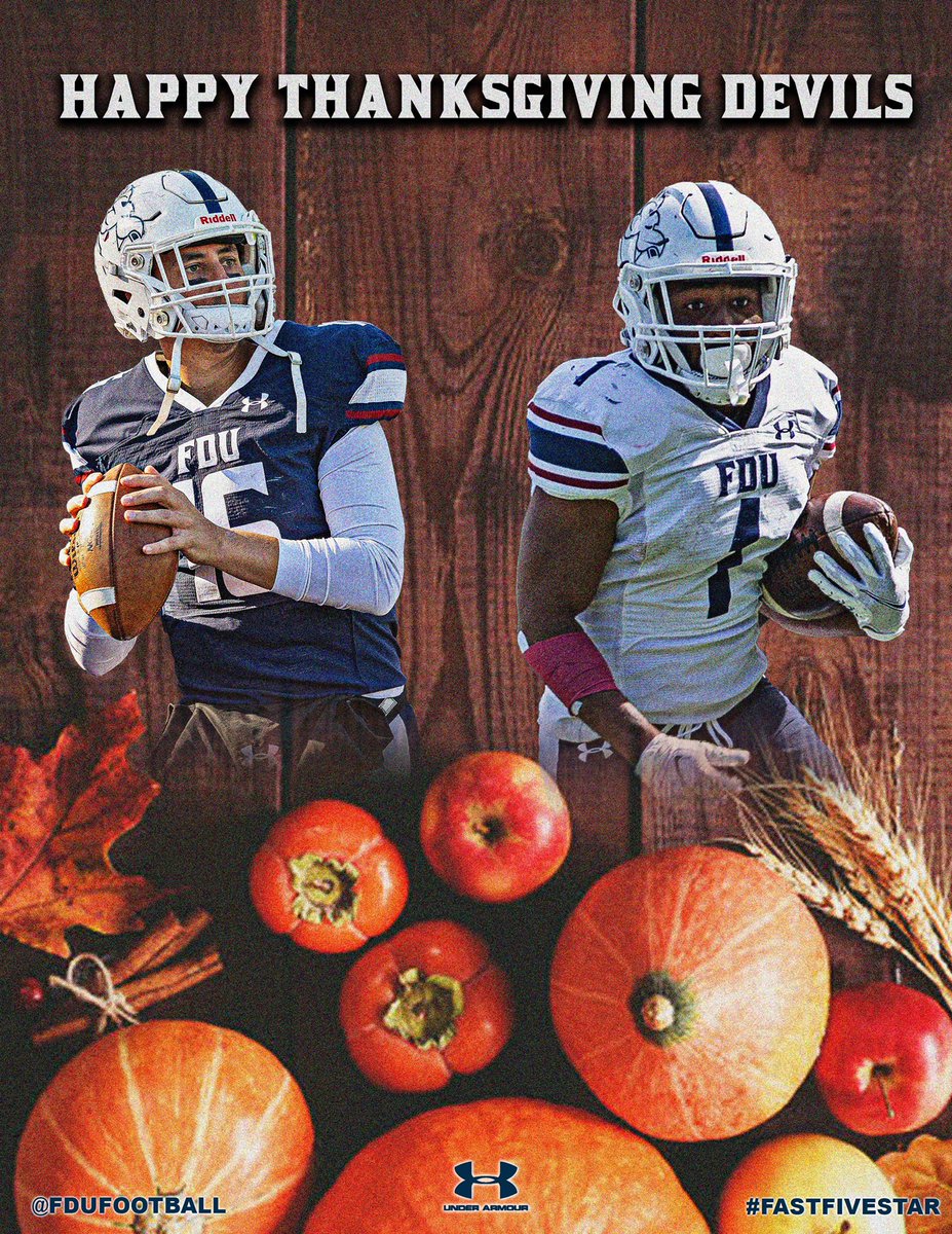 Happy Thanksgiving from our R.E.A.L. Family to yours! 

🏈🦃🍁🏆

@FDUDevils @FDUWhatsNew 

#FastFiveStar #ECACchamps