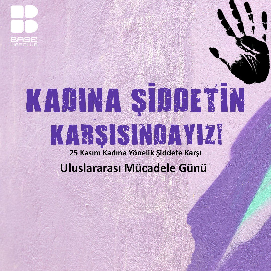 BaseLifeClub's tweet photo. KADINA ŞİDDETİN KARŞISINDAYIZ! 

🟣25 Kasım Kadına Yönelik Şiddete Karşı Uluslararası Mücadele Günü 

#kadınayönelikşiddet #25kasımkadınayönelikşiddetlemücadelegünü #baselifeclub https://t.co/vExi1qzSCH