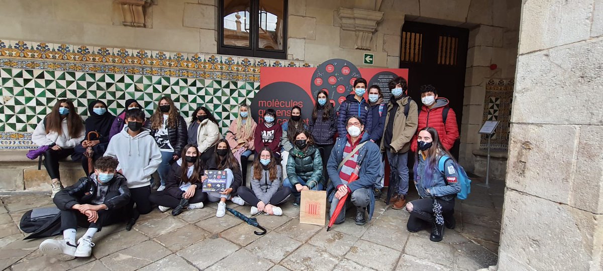 insffg_sjd's tweet photo. L'alumnat de Física i Química de 4t d'ESO hem visitat l'exposició "Molècules que ens han canviat la vida", a l'@iec Hem conegut la història, el procés de descobriment...Ens ha impactat és que moltes substàncies tenen aplicacions beneficioses i altres perjudicials. #expomolecules https://t.co/MMHJhKJoUh