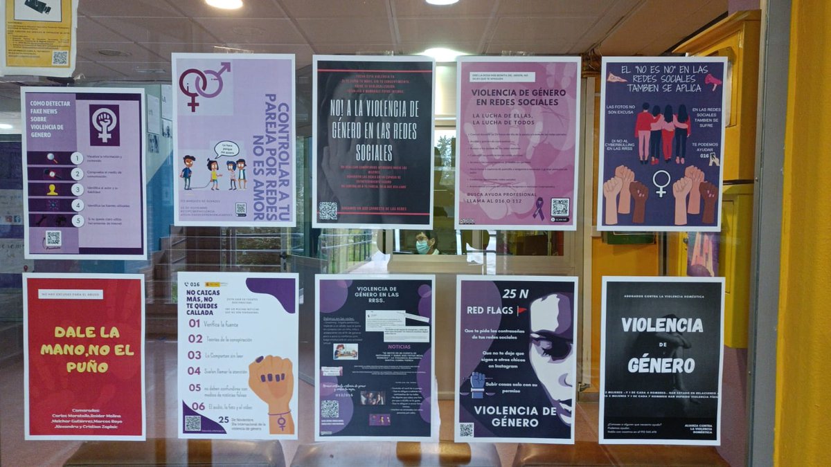 IES_M_Suanzes's tweet photo. Trabajos de nuestros alumnos de 1º y 2º de Bachillerato por el Día Internacional contra las Violencias Machistas #25N #SanBlasCanillejas #esviolenciamachistasbc https://t.co/RIrZI8UlNz