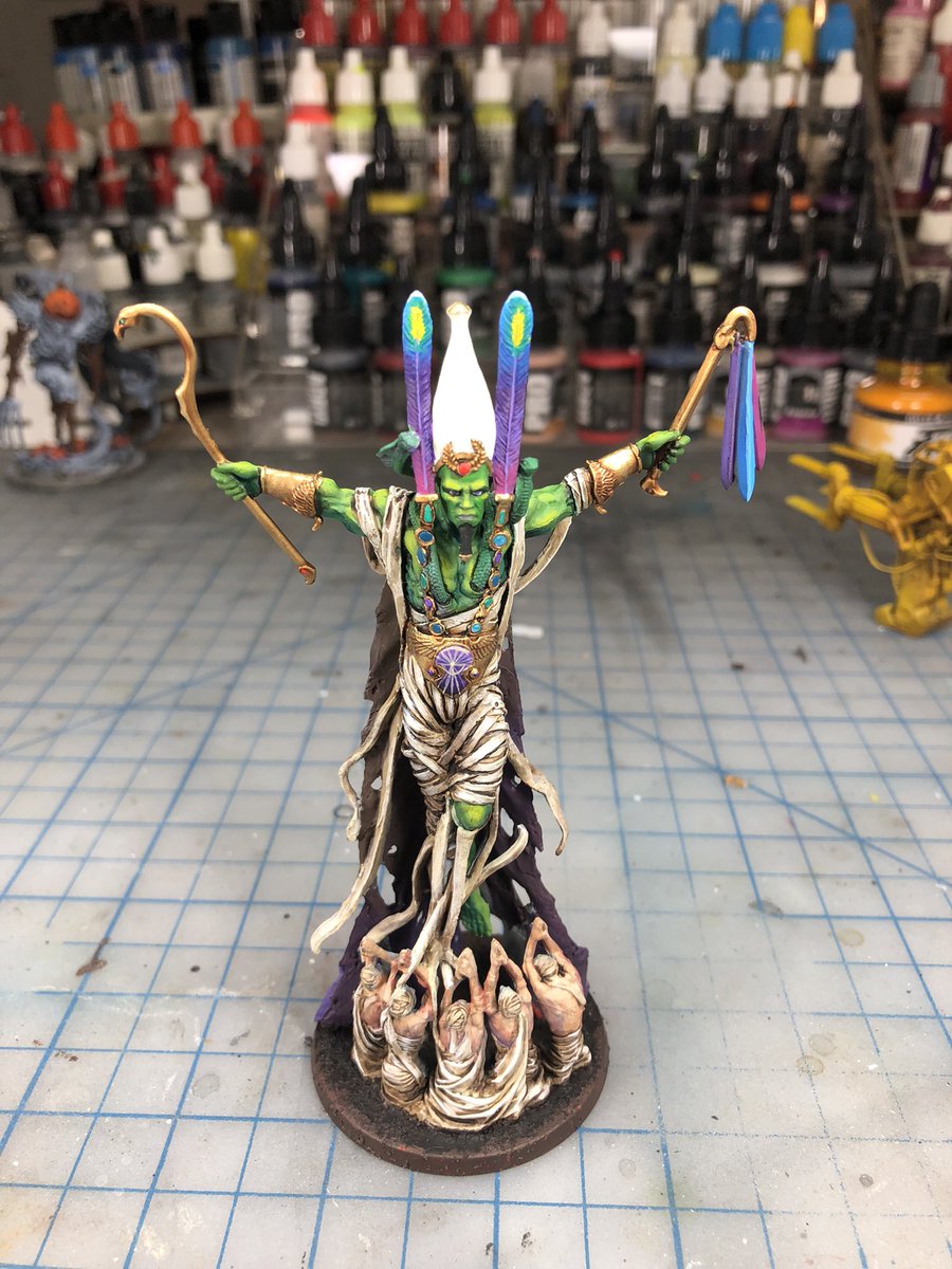 DanielDMinis's tweet photo. Finished Osiris from the Ankh board game #paintingminiatures #dnd #boardgames https://t.co/yGlvz4VFBM