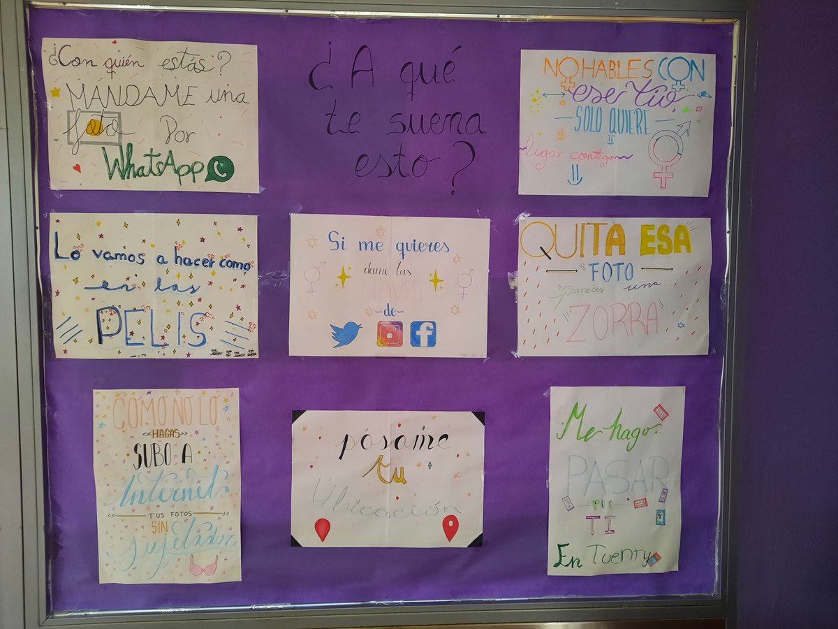 IES_M_Suanzes's tweet photo. Trabajos de nuestros alumnos de 1º y 2º ESO por el Día Internacional contra las Violencias Machistas #25N #SanBlasCanillejas #esviolenciamachistasbc https://t.co/4hdNlXNoAy