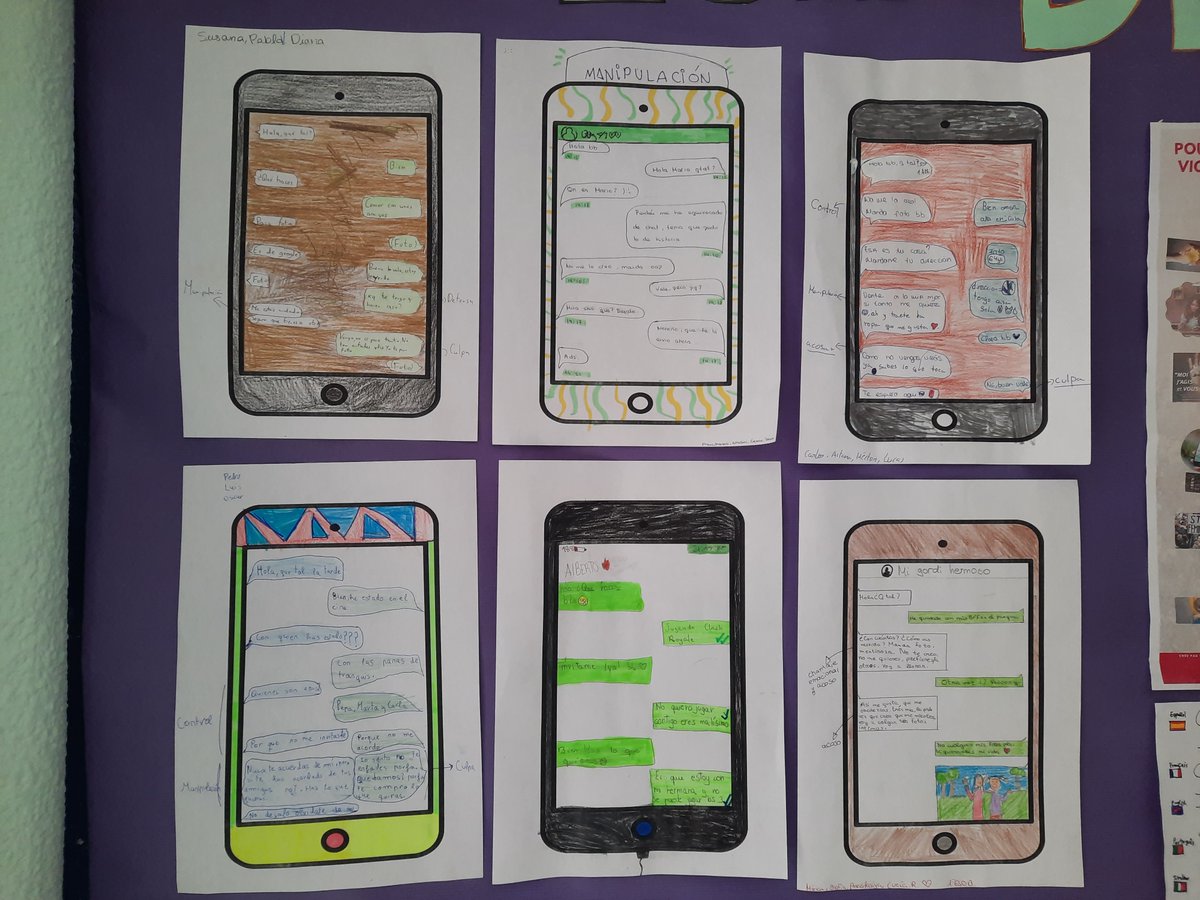 IES_M_Suanzes's tweet photo. Trabajos de nuestros alumnos de 1º y 2º ESO por el Día Internacional contra las Violencias Machistas #25N #SanBlasCanillejas #esviolenciamachistasbc https://t.co/4hdNlXNoAy