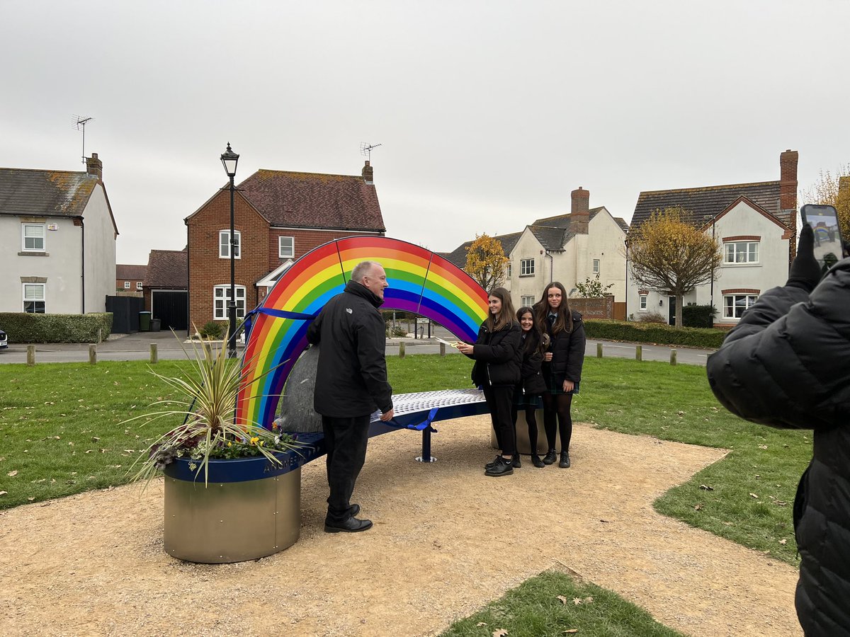 I had great pleasure in being asked to the unveiling of the Rainbow Bench in Angmering on 24 November 2021

This project is a great example of the sort of partnership working that can make real change happen in communities. <a href="/ArunDistrict/">Arun District Council</a>