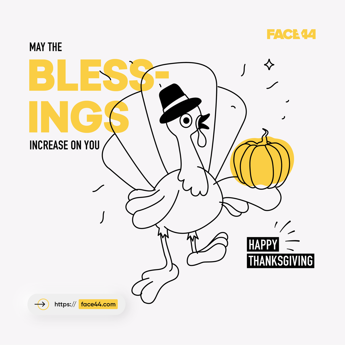Face44_Official's tweet photo. Thanks for staying by our side. We love being part of your venture.
#thanksgiving #happythanksgiving #blessed #support #appreciation #holiday #grateful #face44 #designagency #digitaldesign #digitalsupport https://t.co/uLNpFa8azR