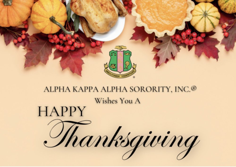 Happy Thanksgiving! Wishing you all a day full of peace, love, and gratitude💗💚🙏🏾 #akagreatlakes #aka1908