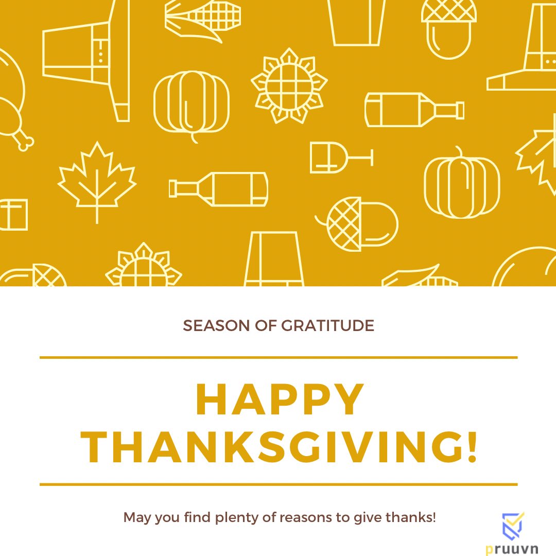 pruuvn's tweet photo. We want to wish everyone a Happy Thanksgiving. We are grateful for all of our family, friends, community, colleagues, and health. #thanksgiving #givethanks #turkeyday #grateful https://t.co/WBFY8giaTB