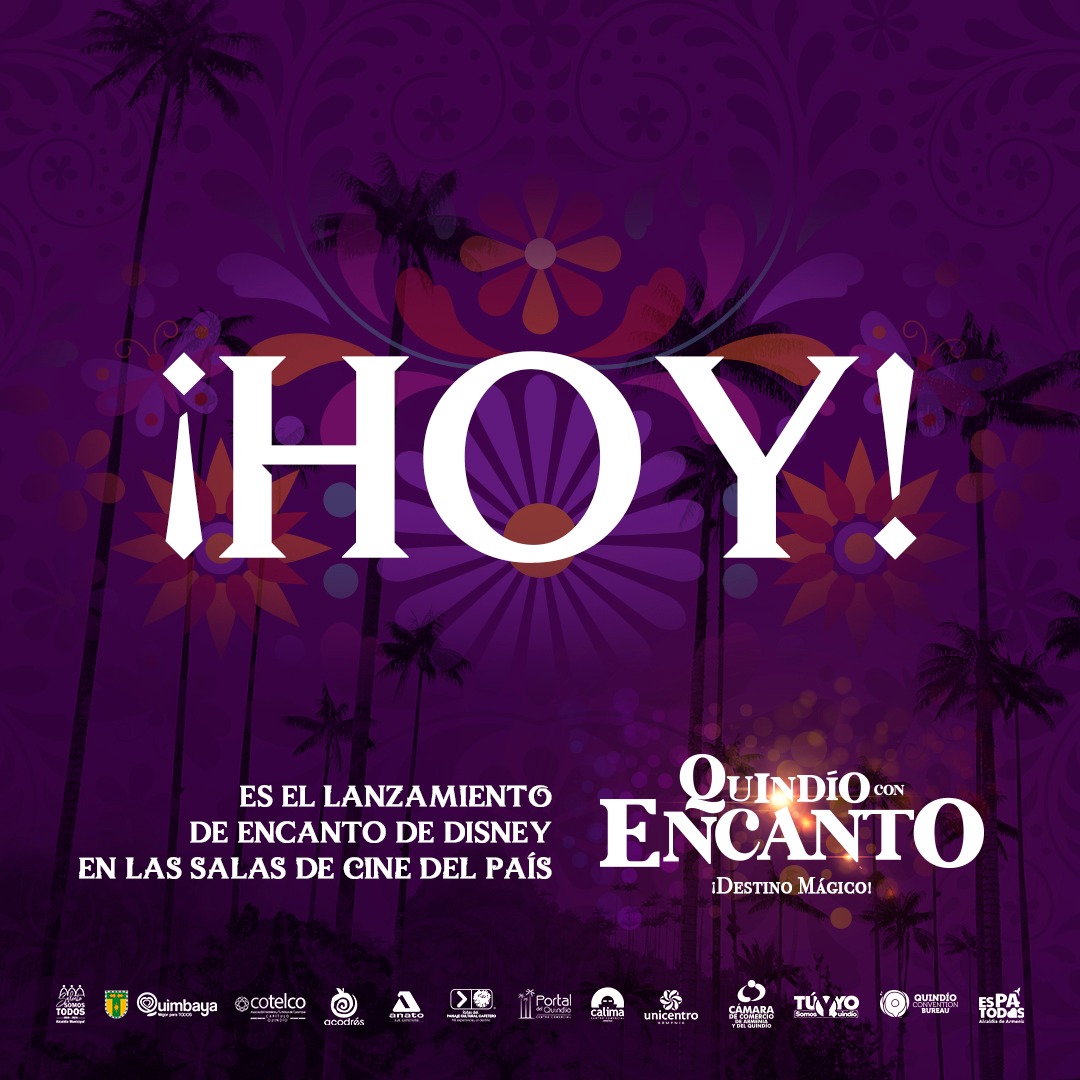 cotelcoquindio's tweet photo. ¡Llegó el gran día!  Hoy se estrena la película 𝐄𝐍𝐂𝐀𝐍𝐓𝐎 en todas las salas de cine del país 🇨🇴 
Arma desde ya el plan con tu familia y amigos para que juntos disfruten de esta película inspirada en la cultura colombiana incluyendo el Quindío como principal inspiración💚 https://t.co/8Gl5Sbmelf