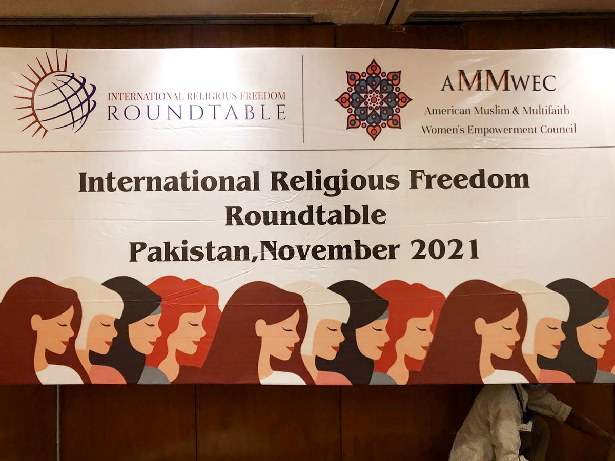 LiveWhatBelieve's tweet photo. 👏 A special thank you to Wagma Feroz, Pashmeen Lakhani, and Alishba Jiya for representing EWM at the first women-led International Religious Freedom Roundtable in Karachi, Pakistan! https://t.co/a1UmVzwn15