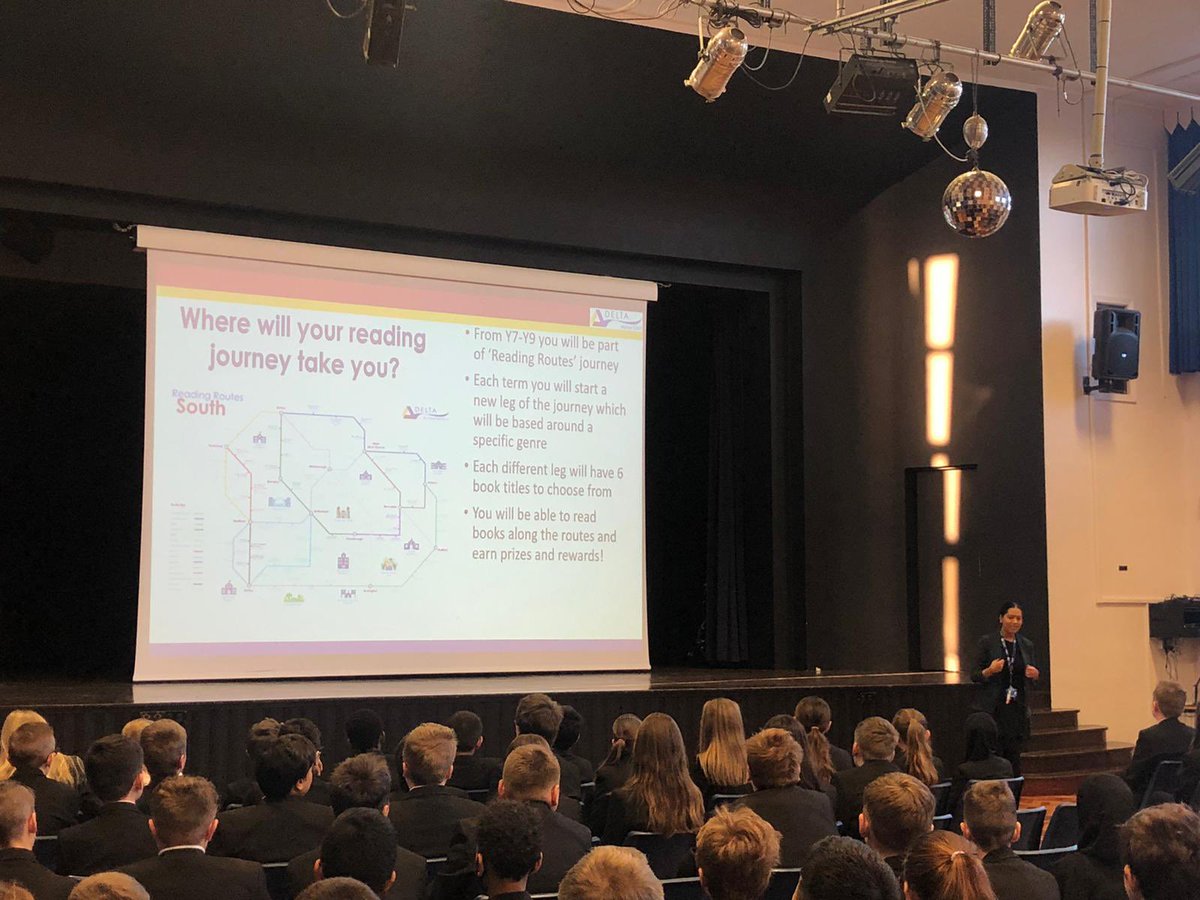 DeltaManorCroft's tweet photo. Today we launched our new #ReadingRoutes with Year 7! #ReadingRoutes #TodayAReader 📖📚 https://t.co/zDQ9yjI49J