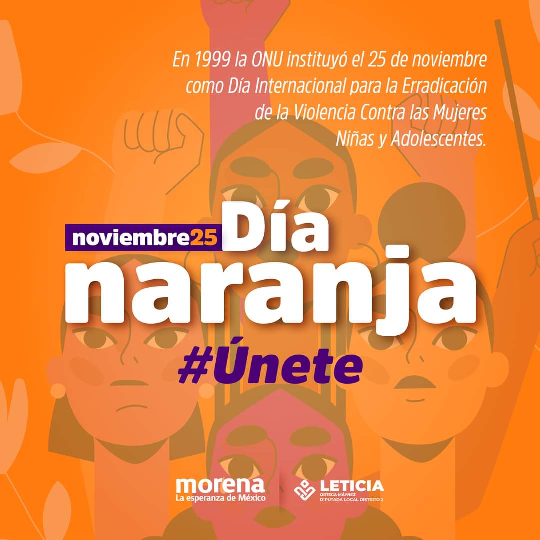 Recordemos que en el seno de nuestra vida privada y cotidianidad social debemos combatir los patrones nocivos de conducta y educación que promueven la violencia o inhiben el reconocimiento de ella. Seguimos en la búsqueda de justicia y equidad.
#Unete #DiaNaranja