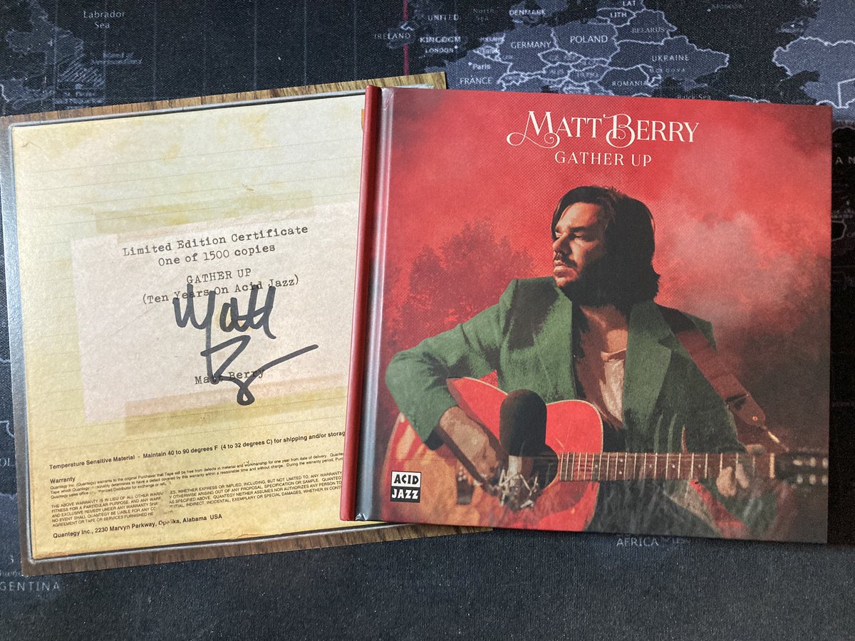 Very happy to have received this in the post today from @MattBerryMusic 😍
