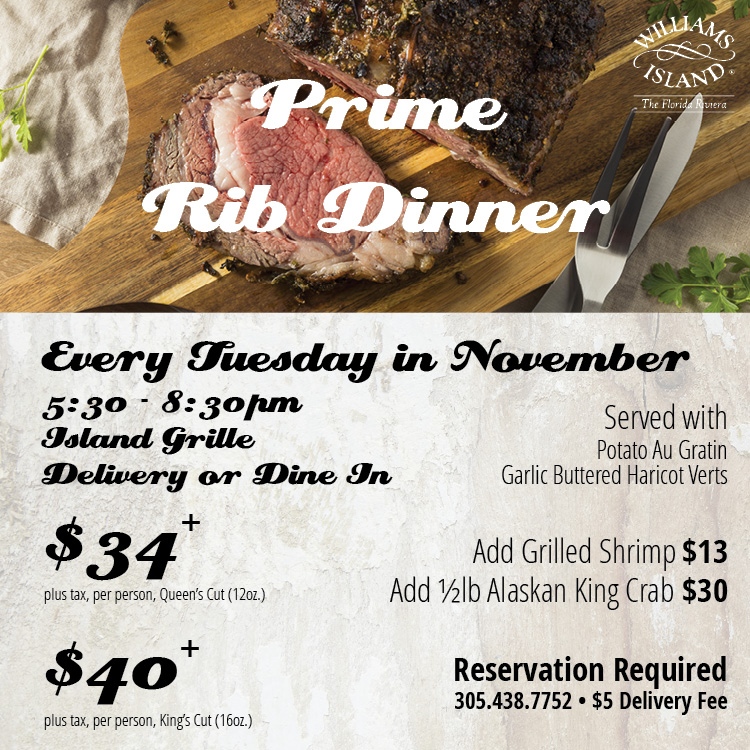 WIslander33160's tweet photo. Come on by for some delicious Prime Rib every Tuesday in November!!!

Reservation required 305.438.7752

#williamislaindclub #williamsisland #primeribnight https://t.co/dBetWiszyJ