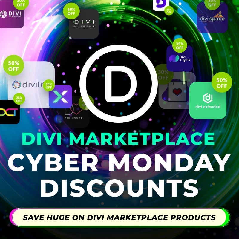 elegantthemes's tweet photo. 🤩 Amazing Cyber Monday deals are now available for everyone in the Divi Marketplace! Plus Divi Lifetime customers get special treatment with the biggest discounts on premium Divi modules, child themes and layouts that you can't find anywhere else! 

https://t.co/nXl2Hs8dGT