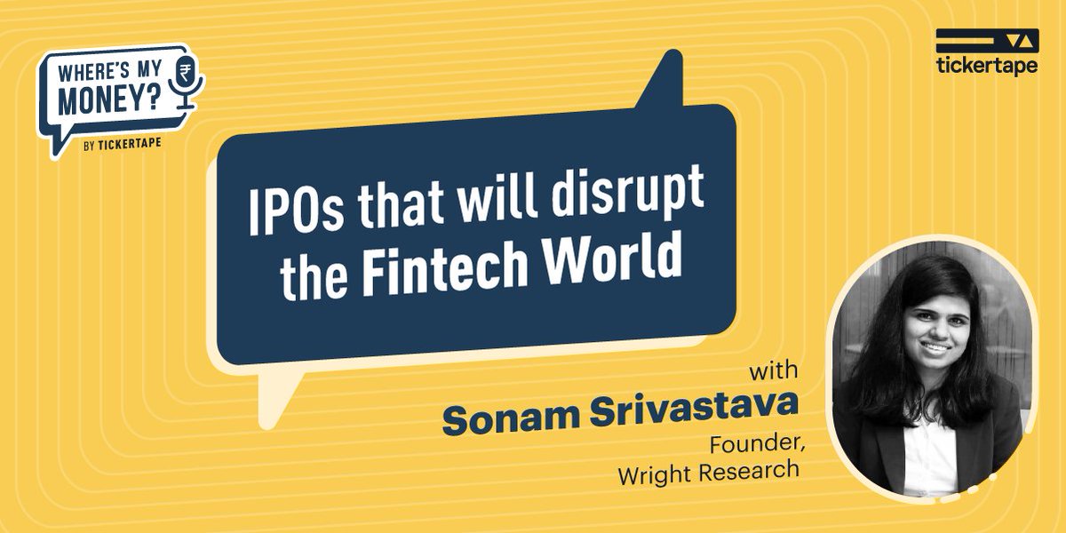 TickertapeIN's tweet photo. The Indian fintech industry is currently valued at $31bn and is expected to grow to $84bn by 2025 💸

Tune in as @Sonaam1234 discusses which IPOs will disrupt the Fintech world 👇
https://t.co/ikieM15lfR https://t.co/QgPoRLn2R1