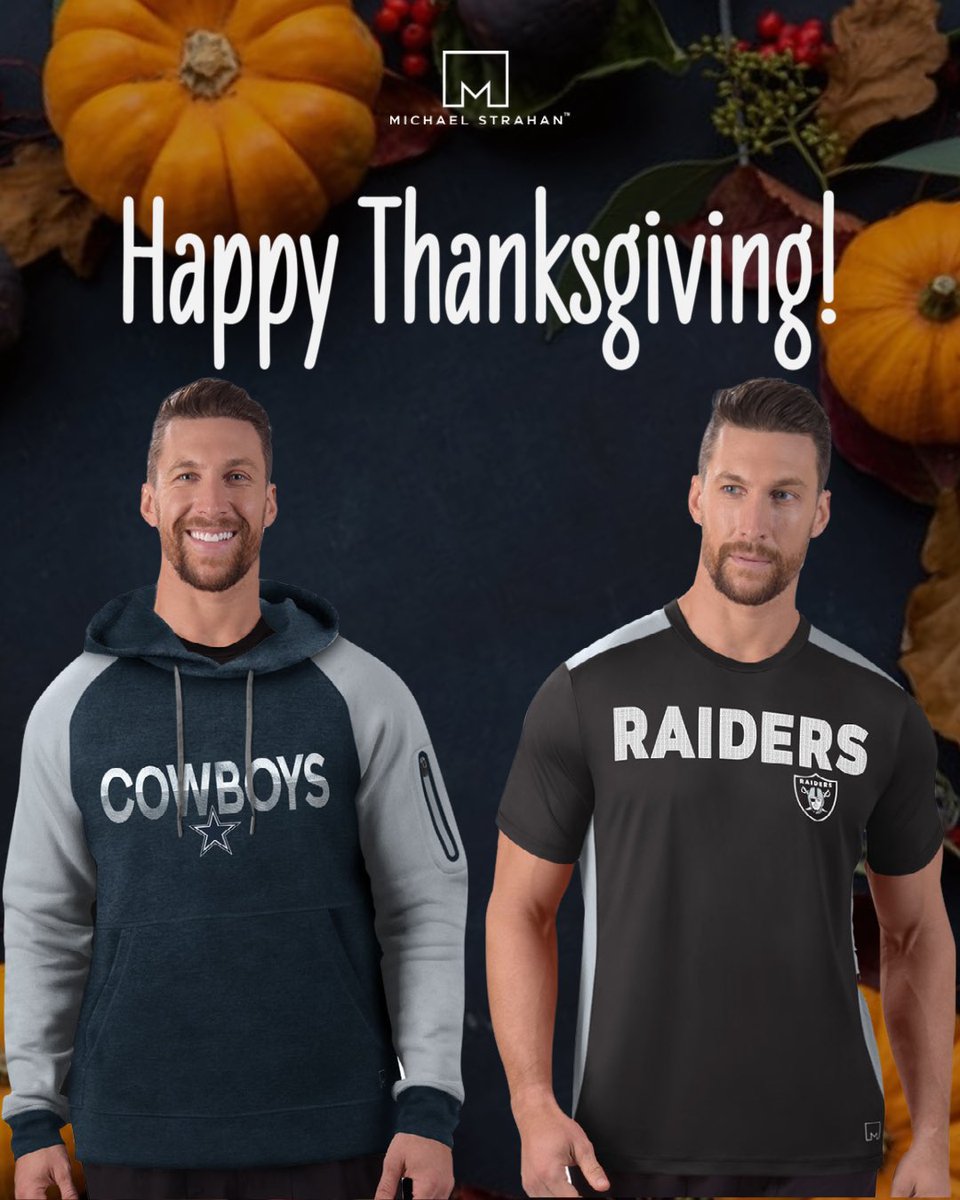 mstrahanbrand's tweet photo. Happy Thanksgiving!π¦ Who do you have for today's NFL matchup? Rep your favorite team with MSX for NFL. Link in bio to shop! #HappyThanksgiving #MSXForNFL #MichaelStrahan https://t.co/lNR5DRk8DF