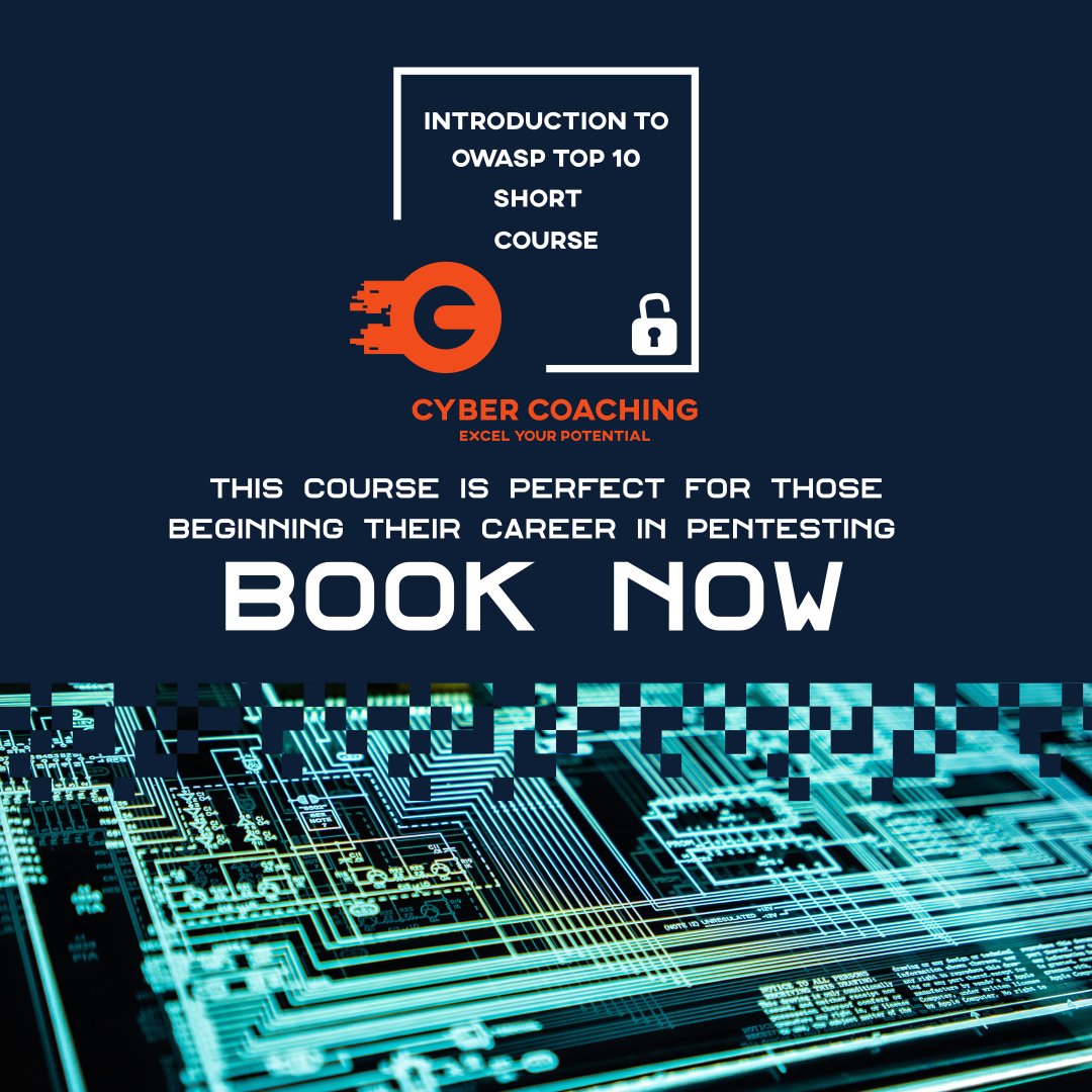 CoachingCyber's tweet photo. 🖥️OWASP Short Course🖥️ JUST £29.99

Our short course around Web Application Security and the OWASP Top 10. Perfect for those beginning their career within pentesting, and those that need more information around web application attacks.

https://t.co/0PHNkXG1t0 https://t.co/SXjoB7ZMM1