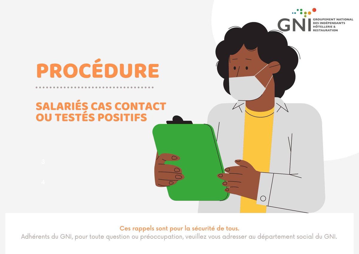 ℹ #Procédure #RH #Social 
➡️Un salarié est testé positif au covid 😷
➡️Que faire face à un cas contact au sein du personnel ?
➡️Que faire en cas de « cluster » (+ de 3 contaminations au sein du personnel dans une période de 7 jours) ?
On vous en dit ➕ 👉gni-hcr.fr/special-corona…