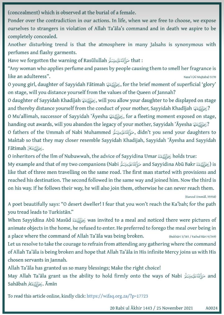 MrIAS3's tweet photo. DO I HAVE A CHOICE

An article by the Wifaqul Ulama SA

https://t.co/9nVpFXeHWH

#Islam #intermingling #Purdah #Jalsahs #Maktab #Madrassah #WifaqulUlamaofSouthAfrica https://t.co/eTQ1stfYWP
