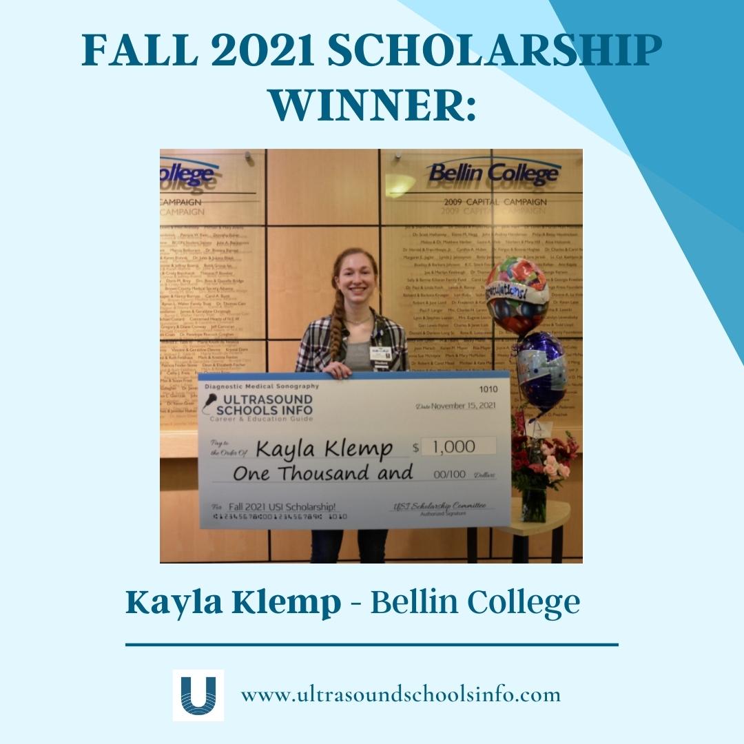 We are happy to award our Fall 2021 Sonography Student Scholarship to Kayla Klemp! Congratulations on winning and good luck in your sonography career. Thank you to all other applicants who took the time to enter, we appreciate you! 
-
-
#sonographyscholarship #sonographyschool