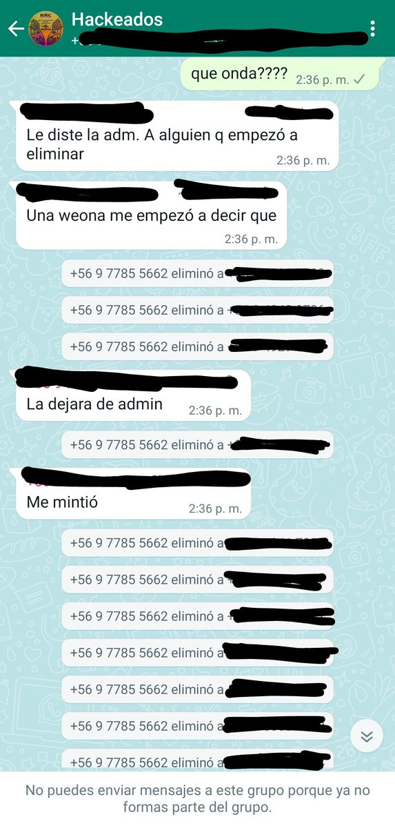 ratinchilla's tweet photo. Hola, al grupo de boric de stgo centro nos hackearon y están amenazando a la admin dando sus datos personales. Encuentro terrible que siendo 2021 nos limiten a través de amenazas y creo que es importante difundir para visibilizar lo que está pasando. https://t.co/yoYYBB0l10