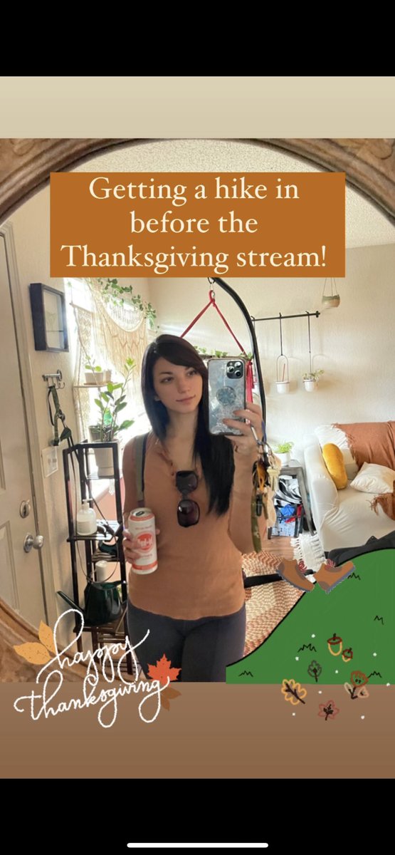 SeeCatBeCat's tweet photo. Catch you guys around 5:30PM EST! #thanksgiving #twitchstreamer #hiking #comfycozy #seecatplay https://t.co/tmgXWS0DqF