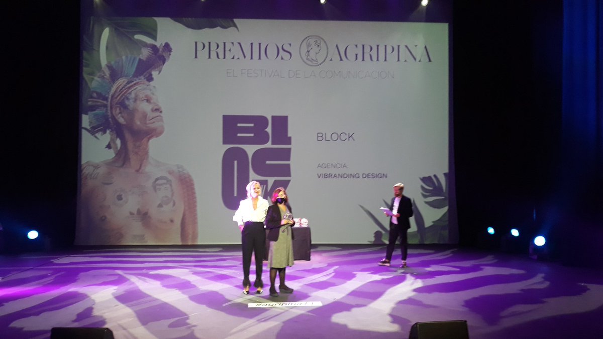 premiosagripina's tweet photo. Ganador categoría Branding Vibranding Design con la campaña Block 
#Agripina11 #Branding #Block @vibranding https://t.co/RQWmR9D183
