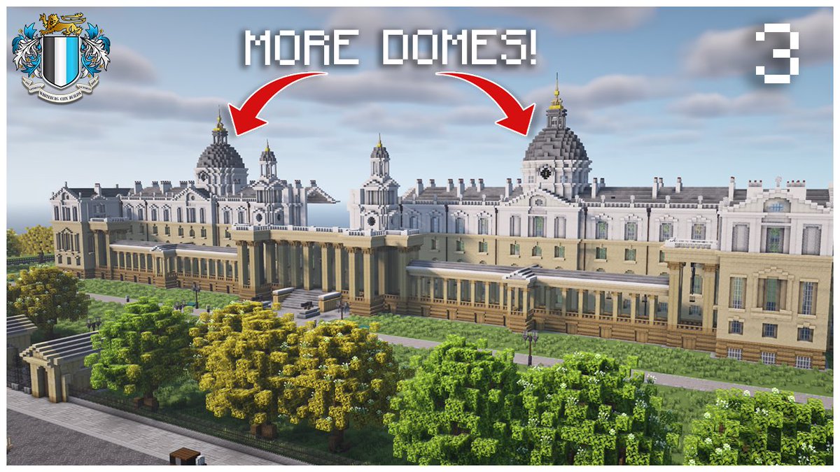 BuildsWbc's tweet photo. Episode 3 of Whiteburg city updates it out now… we finally get around to building Greenwich house and some of the many domes 
#minecraft 
https://t.co/lgbz5S9bTV https://t.co/OrnG3I1UXZ
