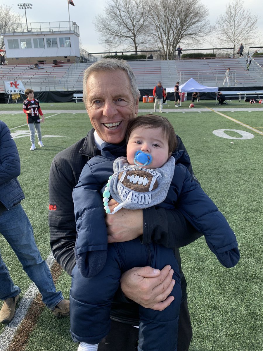 Luke’s first high school football game was a success, took some notes from this guy #cthsfb ⁦@lou_marinelli⁩