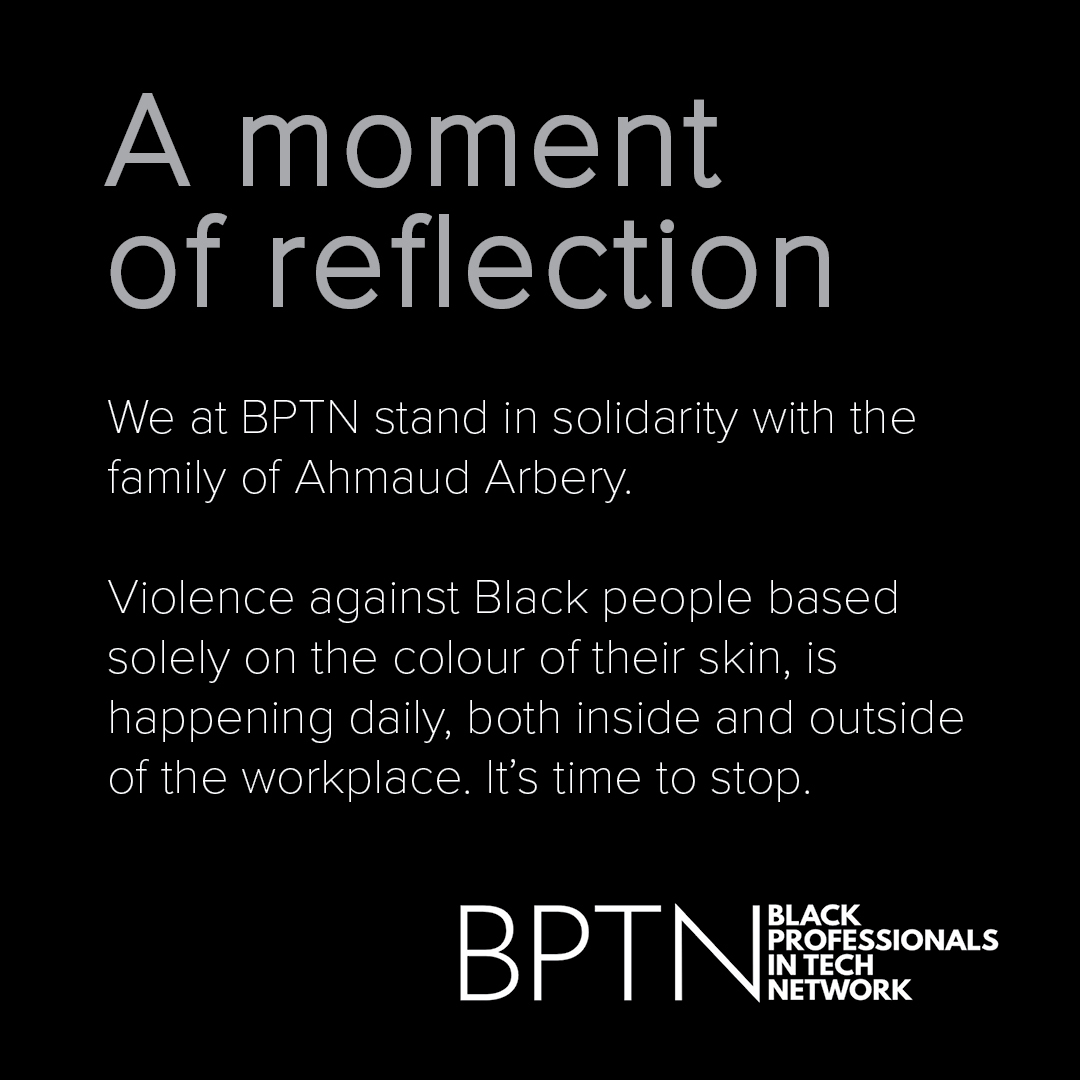 We at BPTN stand in solidarity with the family of Ahmaud Arbery. They have had to relive the horror that were the last hours of his life to bring to justice the men found guilty of his senseless murder. This is a moment to pause and reflect!
#bptn #blackcommunity #blacktech