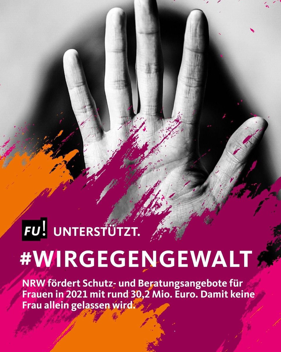 Heute, am 25. November, ist der 40. Internationale Tag zur Beseitigung von Gewalt an Frauen. NEIN zur Gewalt gegen Frauen! 🖐

Wenn du betroffen bist, kannst du dich an das bundesweite Hilfetelefon (0800116016) wenden.(opferschutzportal.nrw).
#wirgegengewalt #orangeyourcity