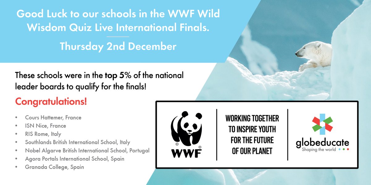 Toronto Prep School (@toprepschool) on Twitter photo Congratulations to 7 Globeducate schools who competed against more than 2000 teams in 50 countries to secure a place in the WWF Wild Wisdom Quiz Live challenge! #environment #ecoschool #wwf #ecoschool #sdgs #globalcitizens #shapingtheworld #globeducate Congratulations to 7 Globeducate schools who competed against more than 2000 teams in 50 countries to secure a place in the WWF Wild Wisdom Quiz Live challenge! #environment #ecoschool #wwf #ecoschool #sdgs #globalcitizens #shapingtheworld #globeducate