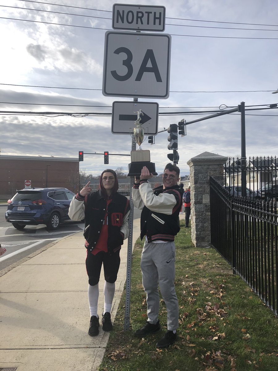 Trophy being walked up North! Tradition dating back to the 1930s! Proud of everyone’s effort and hard work over this season! Some challenges throughout, tons of adversity today. Both teams played hard and came down to the very end like they so often do in this rivalry.