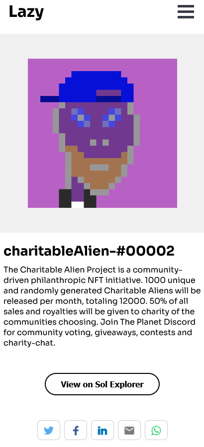 MichDe's tweet photo. My #NFThanks: The @CharitableAlien Project gifted a #CharitableAlienNFT to me & I didn't even know how to receive it. Then @Mark_et_Cap walked me through it
#NFThankYou #Frens, #NFTsForGood #FTW!
& thanks to @mcuban's @LazyNFTs I can show it, ty too dude https://t.co/dDyrR2ZTA8 https://t.co/8Qz8RQRwHo