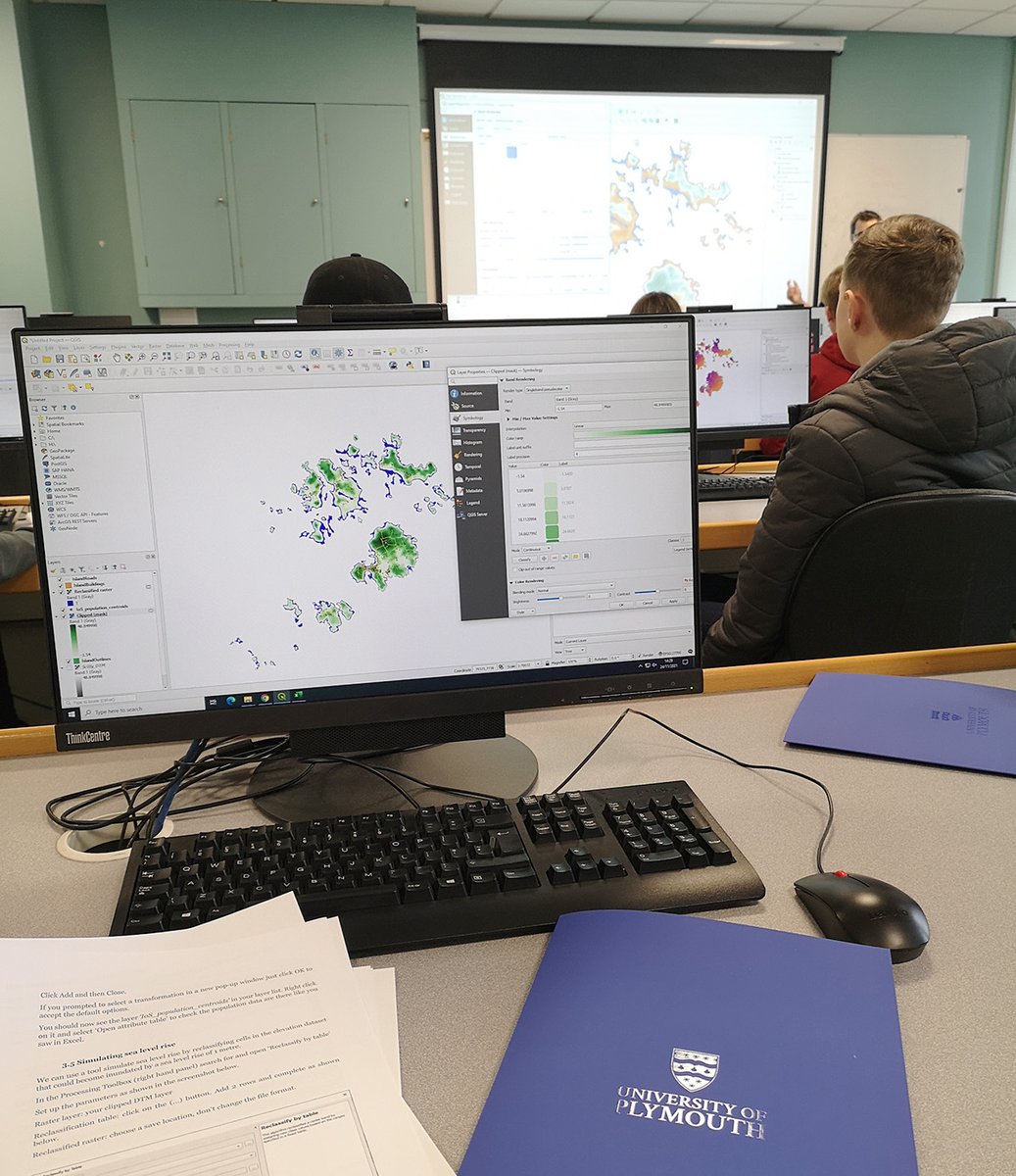 Our #Year12 students recently mapping the sea level rise of the Isles of Scilly during a GIS workshop at the University of Plymouth (<a href="/PlymGeog/">Plymouth Geography</a>). Great work Coombe Dean Geographers!