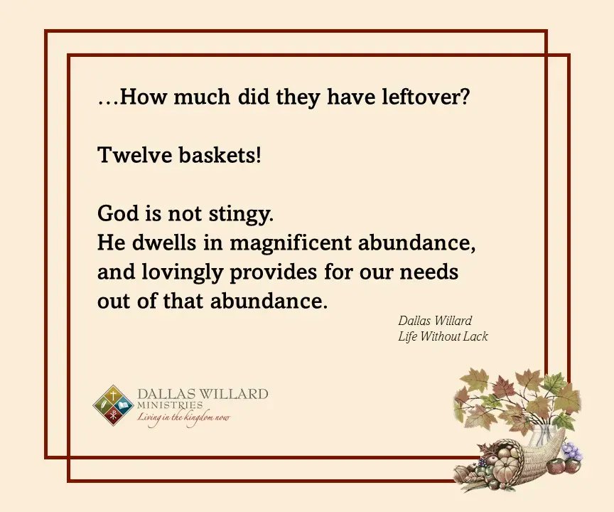 With gratitude and thanksgiving for the life without lack that Jesus came to give us, we wish you a blessed and grace-filled Thanksgiving Day. 
Team Willard
#HappyThanksgiving