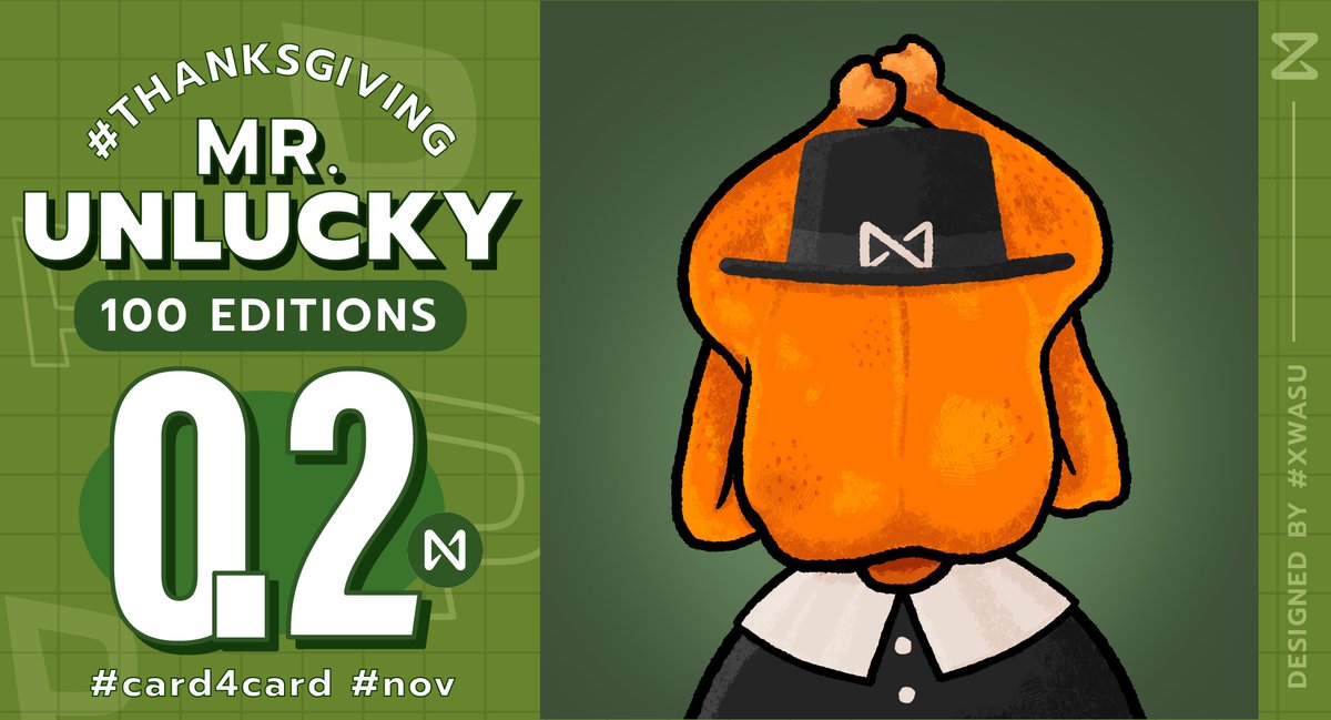 lostinfest's tweet photo. 🍗Mr. Unlucky🍗 Thanksgiving 🎄🎉♥️🍷🎶
💥only 100 editions  🪙 0.2 near
🛒https://t.co/l34mr4RLQp

#NFT #NFTs #nftcollector #nftartist #nftcommunity #nftcollectors #nftart #NFTartists #NFTcollectibles #Nftdrop #NEAR #NEARnft @NEARProtocol @ParasHQ #Card4Card https://t.co/ijpHDYblZb