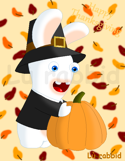 LuRabbid's tweet photo. Happy Thanksgiving 🦃🍁
#rabbids #ravinvrabbids #abbidsinvasion #rabbidsgohome #mariorabbidskingdombattle #mariorabbidssparksofhope #ThanksgivingDay #Thanksgiving2021 #lapinscretins #lapinscrètins #hat #pumpkin #happy #Leafs https://t.co/kQDhduvY9M