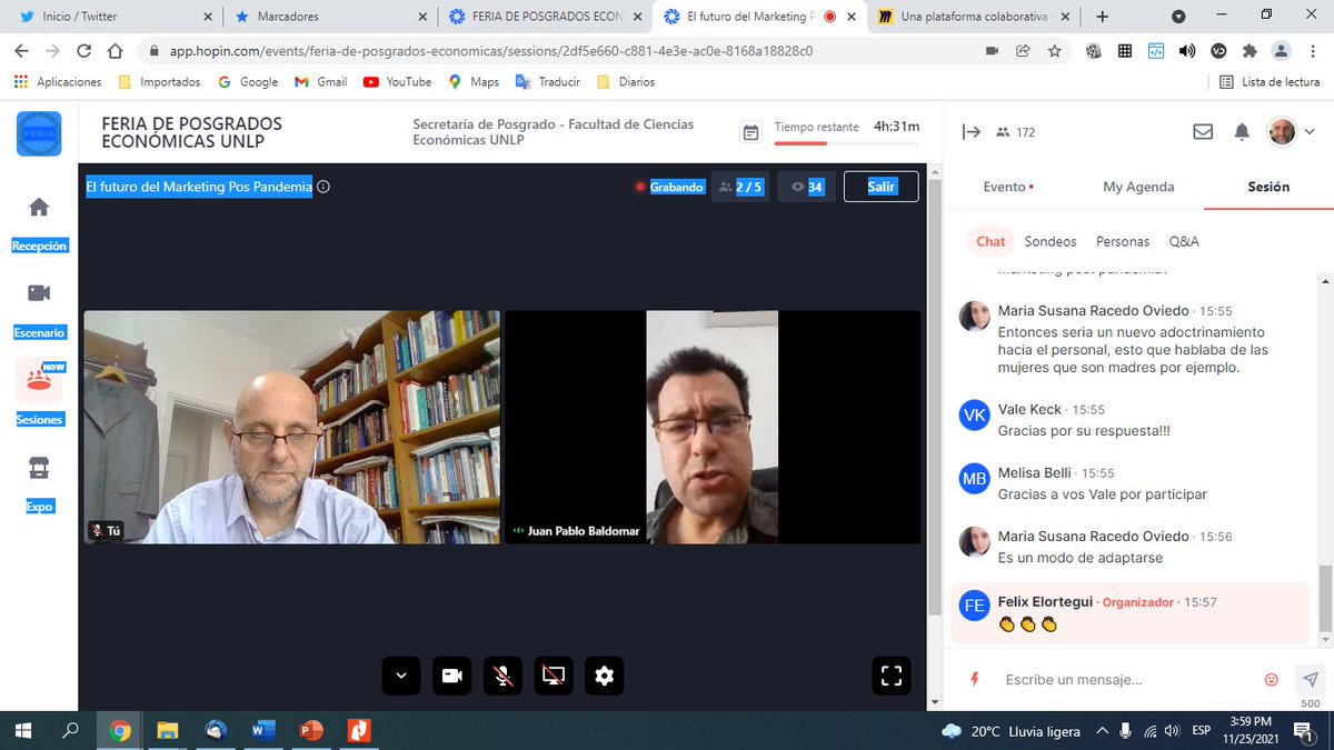 fersimonato's tweet photo. #marketing #pandemia "“EL FUTURO DEL MARKETING POS PANDEMIA”.  Hacia dónde va la Disciplina en un Mundo Acelerado y en Constante Transformación Digital. Charla de la #Maestría en #Marketing Internacional. https://t.co/AF7Jw90hcm